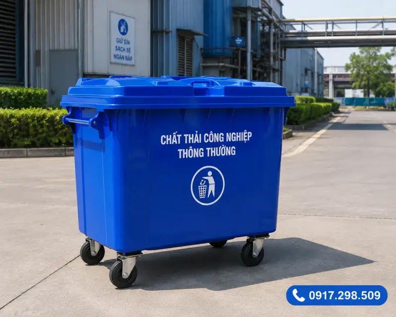 thùng rác ngoài trời