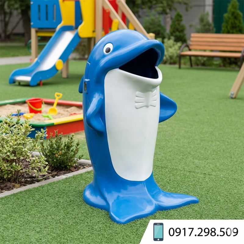 Thùng rác hình Cá Heo 