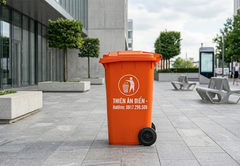 Thùng rác nhựa 120 lít 