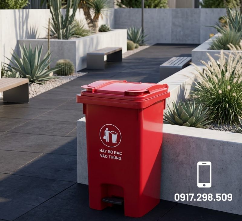 giá thùng rác công cộng