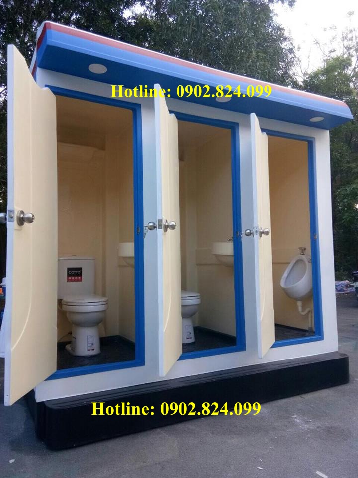 nhà vệ sinh di động 3 buồng 