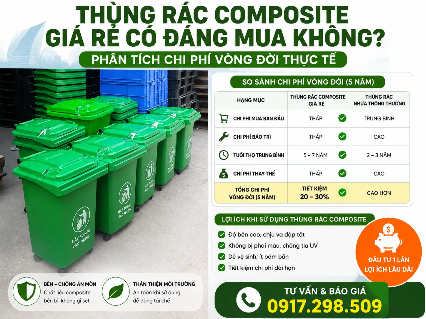 thùng rác Becamex Bình Dương