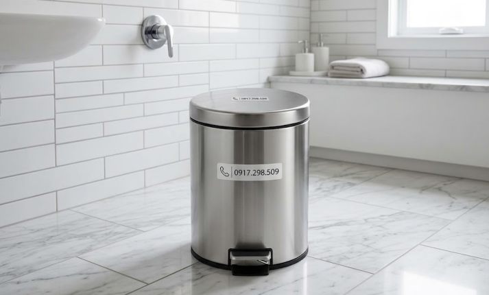 Thùng rác Inox đạp chân 5 lít 