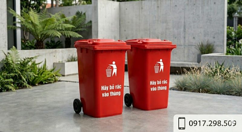 Thùng rác nhựa giá rẻ 