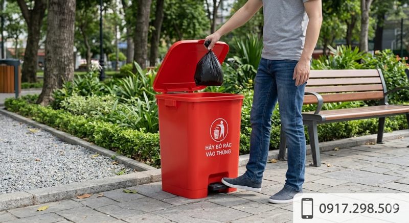 Thùng rác nhựa 