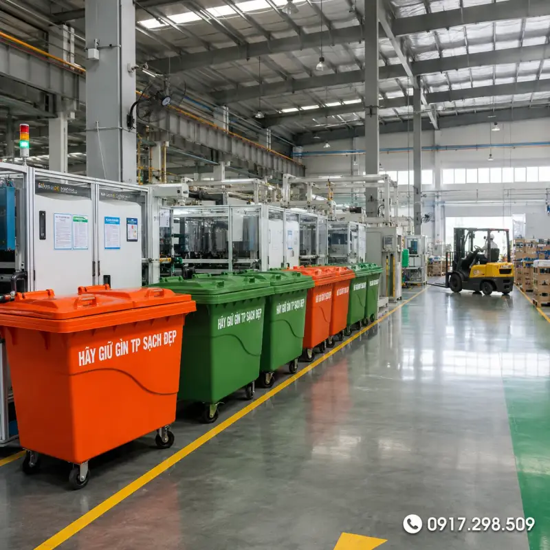 xe gom rác công nghiệp