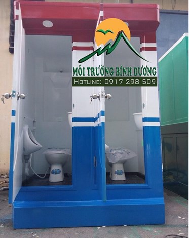 nhà vệ sinh di động đôi bồn tiểu nam 