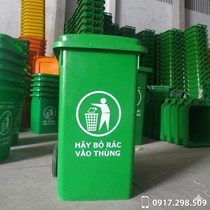 Thùng Rác 100 Lít Xanh Lá Nhựa HDPE Chính Phẩm | Môi Trường Bình Dương