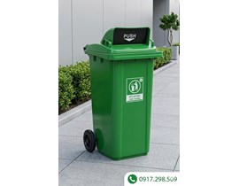Thùng Rác 240 Lít Nắp Hở Xanh Lá Cao Cấp | Môi Trường Bình Dương