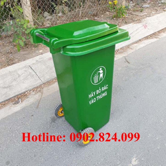 Thùng Rác Composite 120L Có Bánh Xe - Siêu Bền, Giá Gốc Tại Xưởng Môi Trường Bình Dương