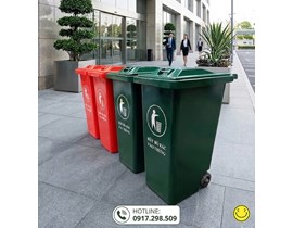 Thùng Rác Composite 240L Nắp Kín, Bánh Xe - Lựa Chọn Số 1 Cho Đô Thị & Khu Công Nghiệp