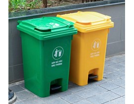 Thùng Rác Đạp Chân 60L Giá Sỉ | Nhựa HDPE Siêu Bền, Nắp Kín Ngăn Mùi