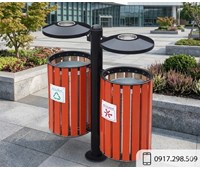 THÙNG RÁC GỖ TREO ĐÔI NGOÀI TRỜI: SANG TRỌNG, PHÂN LOẠI RÁC THÔNG MINH