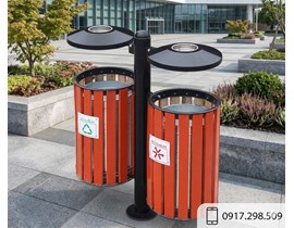 THÙNG RÁC GỖ TREO ĐÔI NGOÀI TRỜI: SANG TRỌNG, PHÂN LOẠI RÁC THÔNG MINH