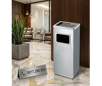 Thùng Rác Inox Gạt Tàn Chữ Nhật (300x240x610) Cao Cấp | Giá Gốc Tận Xưởng