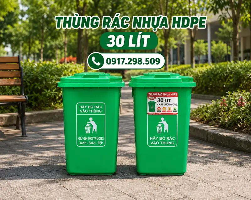 Thùng Rác Nhựa Gia Đình & Văn Phòng: Chọn PP, HDPE hay Composite?