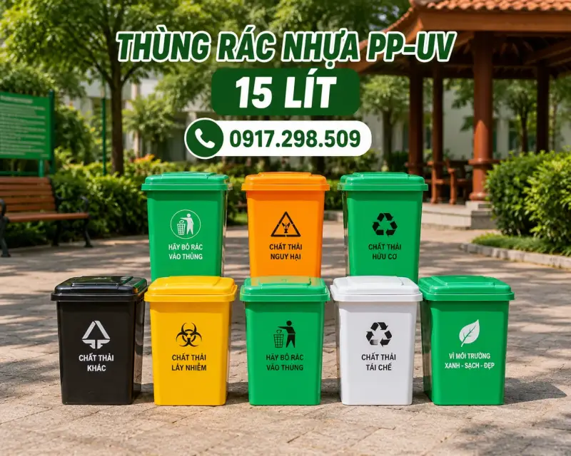 Thùng Rác Nhựa Gia Đình & Văn Phòng: Chọn PP, HDPE hay Composite?