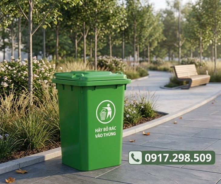 Khoảng Cách Bố Trí Thùng Rác Chân Đứng Công Viên Chuẩn Kỹ Thuật