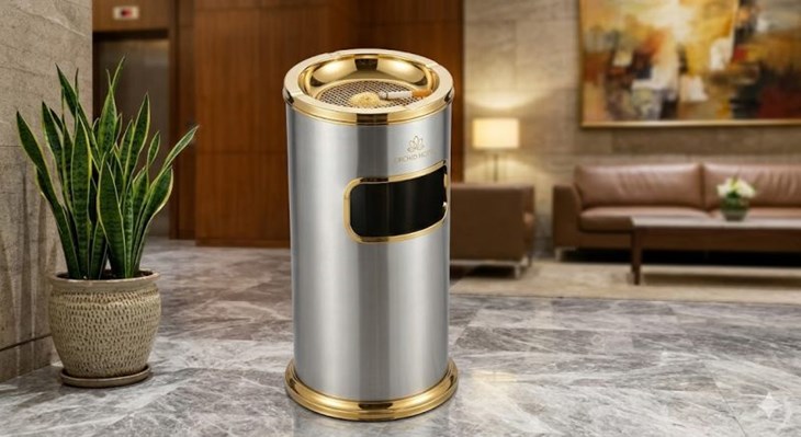 Cách Bố Trí Thùng Rác Inox: Nâng Tầm Không Gian Sảnh Khách Sạn & Văn Phòng