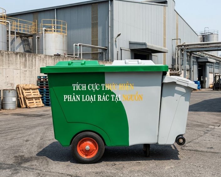 Hướng Dẫn Chọn Xe Thu Gom Rác Cho KCN: Nên Dùng Loại 660L Hay 800L?