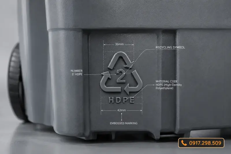 Ký Hiệu Tam Giác Số 2 (HDPE) Và Số 5 (PP) Dưới Đáy Thùng Rác Nhựa Nghĩa Là Gì?